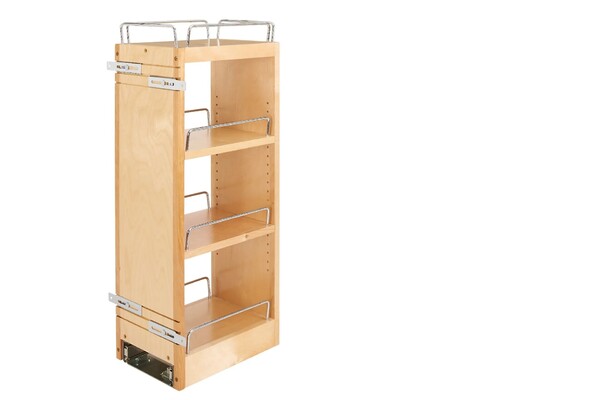 Rev-A-Shelf - 8" Cabinet Pullout Organizer with Soft-Close Wall Accessories