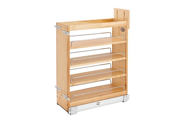 Rev-A-Shelf - 8" Maple Base Cabinet Pullout Organizer with Blumotion and Servo Drive