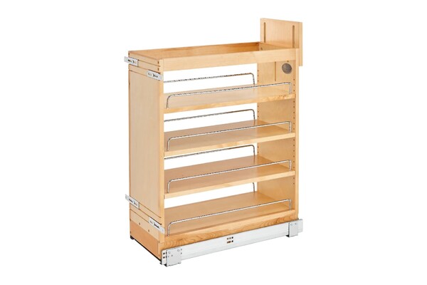 Rev-A-Shelf - 9-1/2" Maple Base Cabinet Pullout Organizer with Blumotion Soft-Close