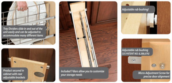 Rev-A-Shelf - 9" Base Cabinet Pullout Tray Divider/Foil Holder with Blumotion Soft-Close