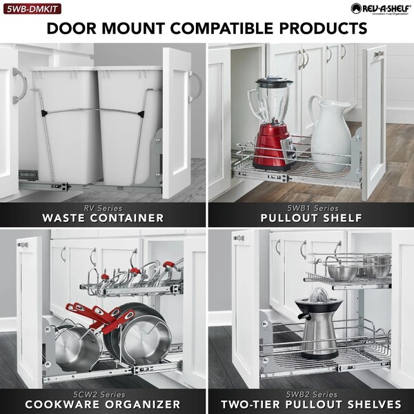 Rev-A-Shelf - Accessories Door Mount Kit for Wire Basket Sink & Base Accessories