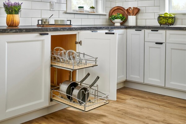 Rev-A-Shelf - Accessories Peg Board Stainless Steel Lid Organizer for Drawers