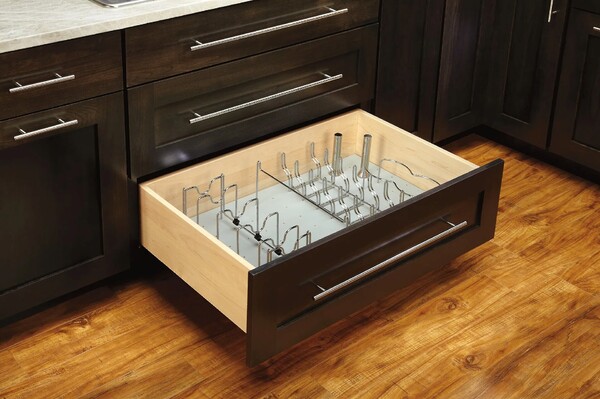 Rev-A-Shelf - Accessories Peg Board Stainless Steel Pot/Pan Organizer for Drawers