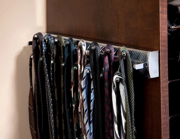 Rev-A-Shelf - Deluxe Pop-out Tie Rack - Chrome