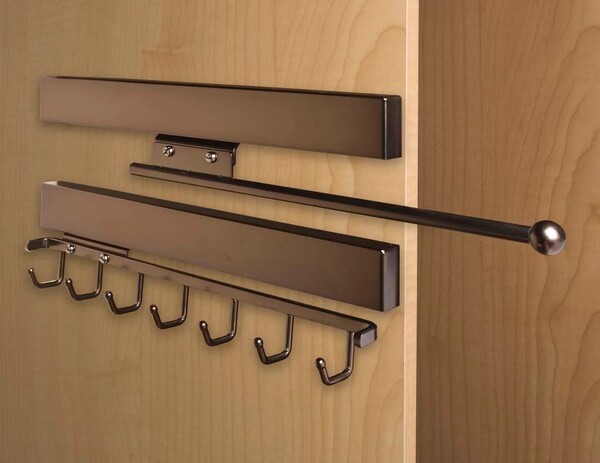 Rev-A-Shelf - Deluxe Slide Valet Rod - Bronze