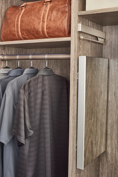 Rev-A-Shelf - Deluxe Slide Valet Rod - Satin Nickel