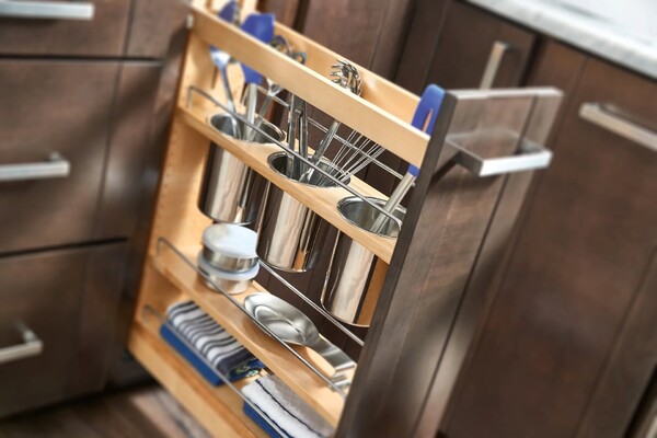 Rev-A-Shelf - (NEW) 6 1/2" Base Cabinet Pullout w/Utensil Bins