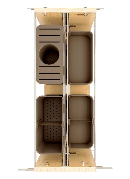 Rev-A-Shelf - Wood Base Cabinet Modular Pullout Organizer w/ Soft Close