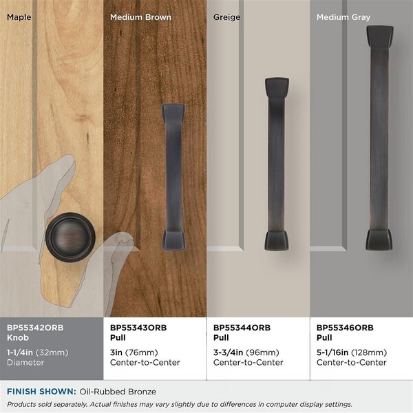 Revitalize - Knob 1-1/4" Dia Knob Oil-Rubbed Bronze