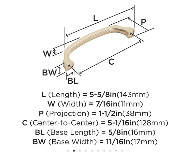Revitalize Pull 128mm CC Champagne Bronze