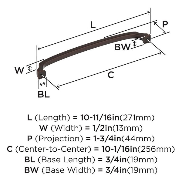 Revitalize Pull 256mm CC Oil-Rubbed Bronze