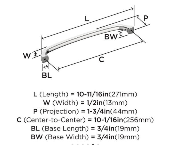 Revitalize Pull 256mm CC Polished Chrome