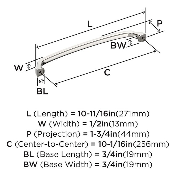 Revitalize Pull 256mm CC Polished Nickel