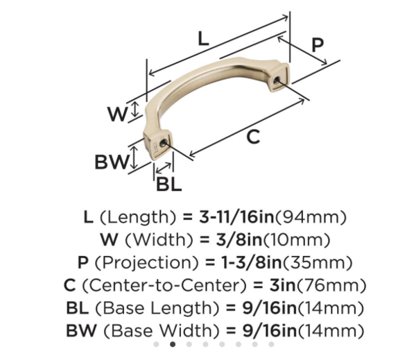 Revitalize Pull 3" CC Champagne Bronze