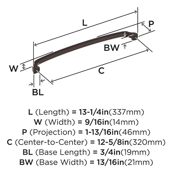 Revitalize Pull 320mm CC Oil-Rubbed Bronze