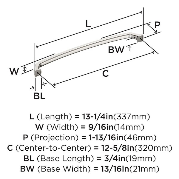 Revitalize Pull 320mm CC Satin Nickel