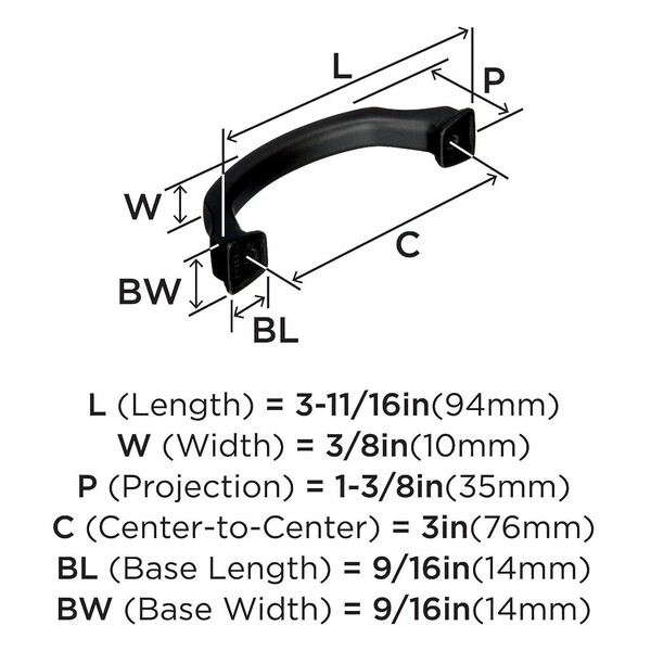 Revitalize - Pull 76mm CC Black Bronze