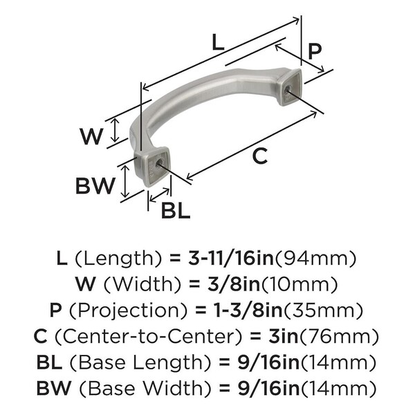 Revitalize - Pull 76mm CC Satin Nickel