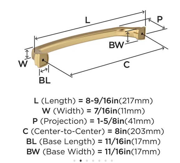 Revitalize Pull 8" CC Champagne Bronze