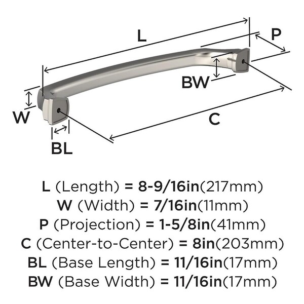 Revitalize Pull 8 inch - Polished Nickel