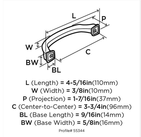 Revitalize Pull 96mm CC Polished Chrome