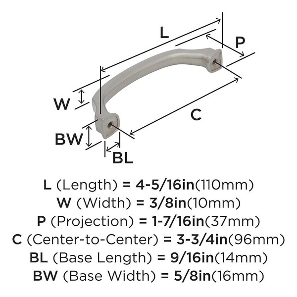 Revitalize - Pull 96mm CC Satin Nickel 