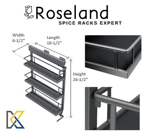 Roseland Premium Spice Racks 6-1/2 inch