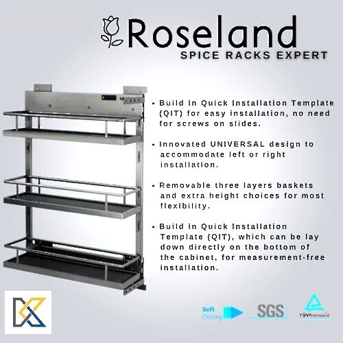 Roseland Premium Spice Racks 8-1/2 inch