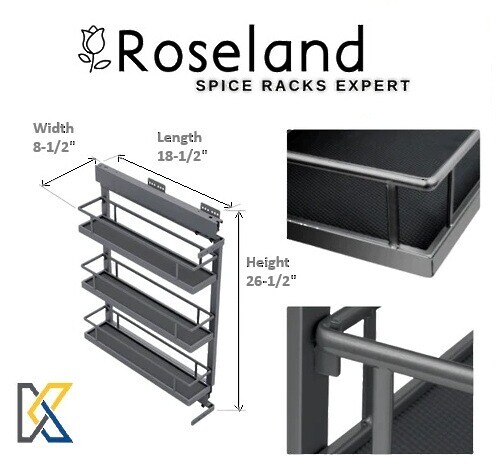 Roseland Premium Spice Racks 8-1/2 inch