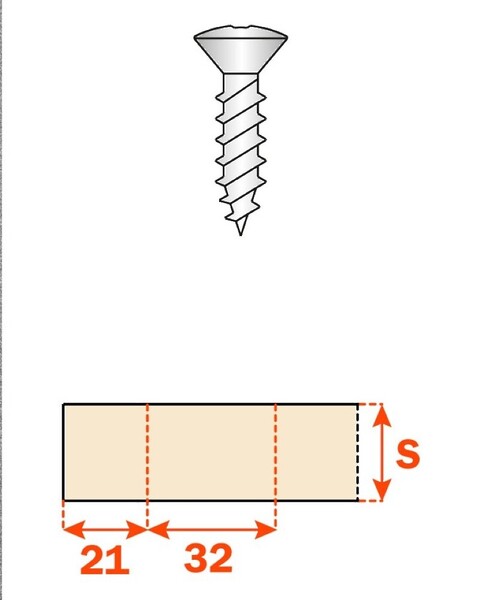 Salice inline 3mm plate w/euro screw