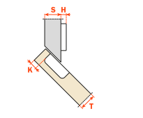 Salice specialty 45 degree soft close hinge
