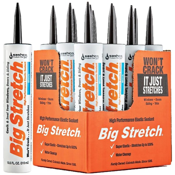 SASHCO Big Stretch Black Caulking 10.5oz
