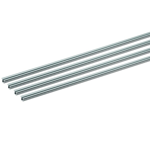 SlideLine M INSET Profile set: 1-track runner profile for pressing in, 2500 mm