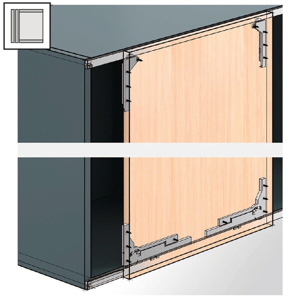 SlideLine M OVERLAY Profile sets: 2 profiles, Profile height 18 mm, Length 2500 mm
