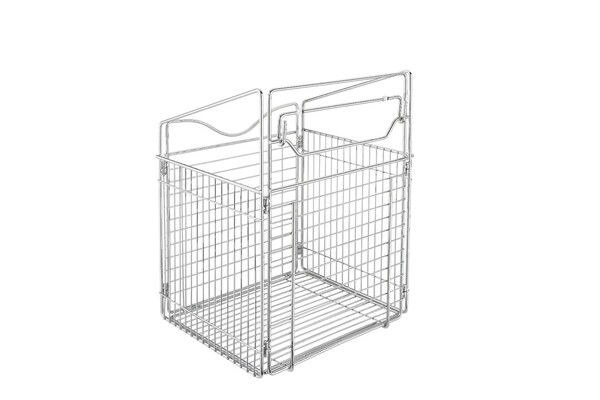 Small Chrome Closet Tilt Out Hamper Basket