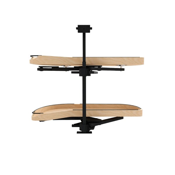 Two-Tier Craftsman Collection Maple Girasolo w/ Soft-Close and Black Accents for Left Opening/Blind Right Corner Cabinet - 12" Opening
