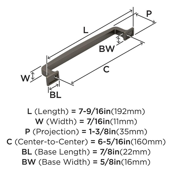 Westerly 160mm CC Pull Graphite