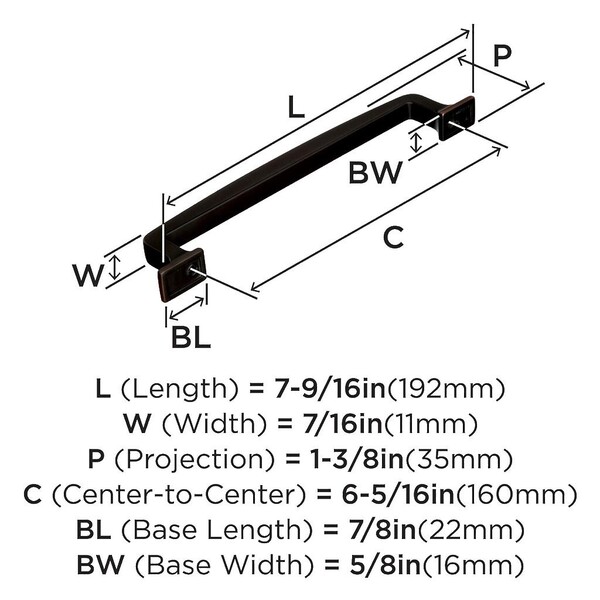 Westerly 160mm CC Pull Oil-Rubbed Bronze