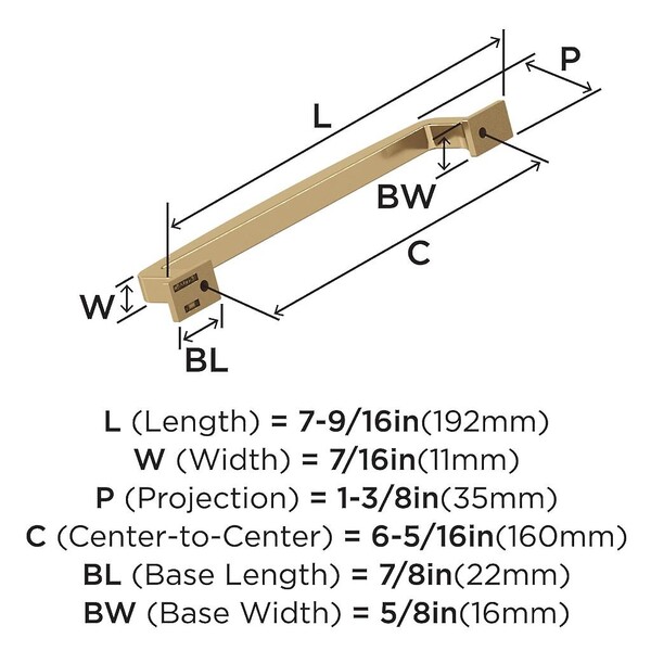 Westerly 160mm Pull - Champagne Bronze