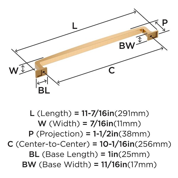 Westerly 256mm Pull - Champagne Bronze
