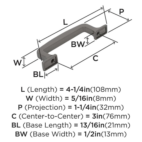 Westerly 3" CC Pull Graphite