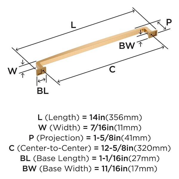 Westerly 320mm Pull - Champagne Bronze