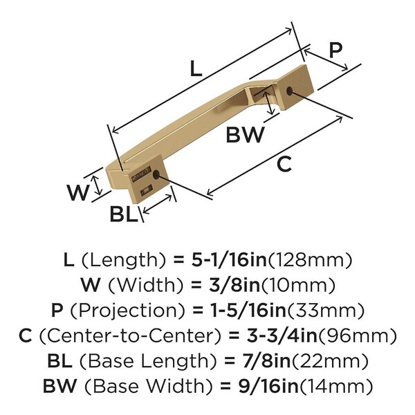 Westerly 96mm Pull - Champagne Bronze