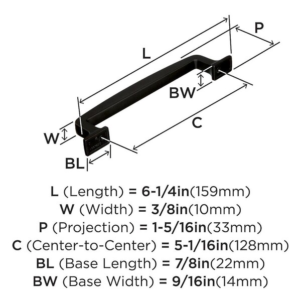 Westerly - Pull 128mm CC Black Bronze