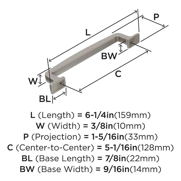 Westerly - Pull 128mm CC Satin Nickel