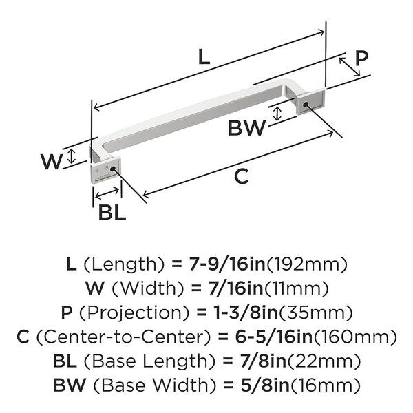 Westerly Pull 160mm Polished Chrome