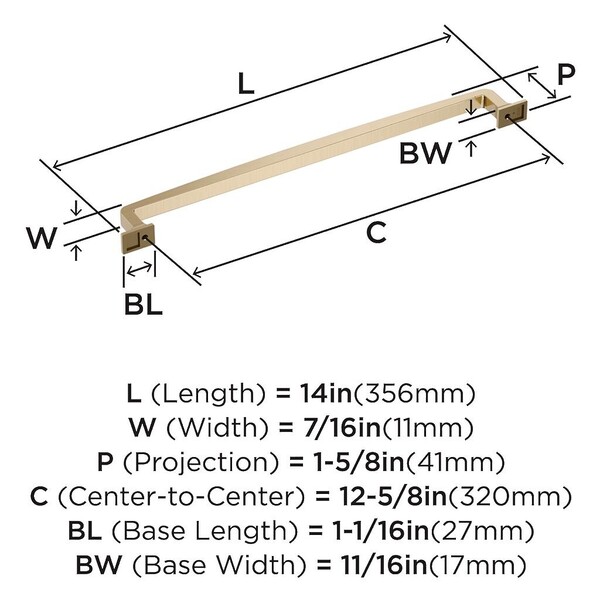 Westerly Pull 320mm CC Golden Champagne