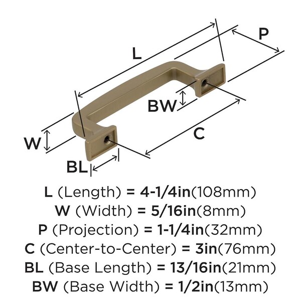 Westerly - Pull 76mm CC Golden Champagne