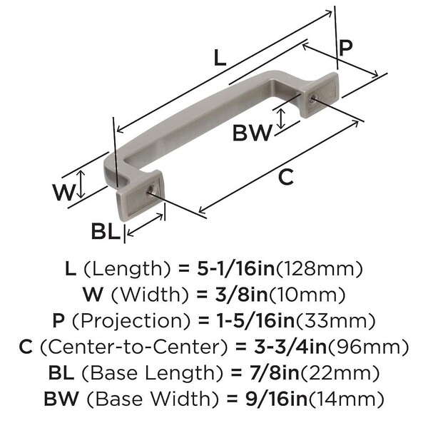 Westerly - Pull 96mm CC Satin Nickel