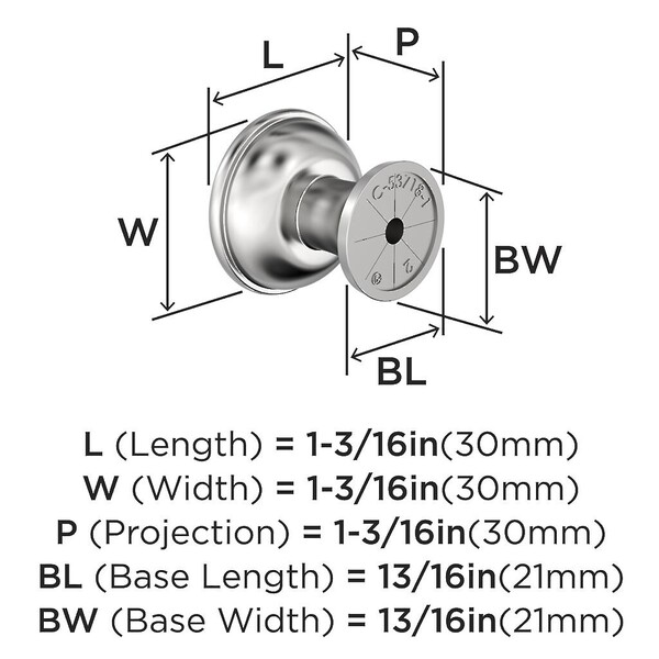 Westerly Ring Knob - Polished Chrome